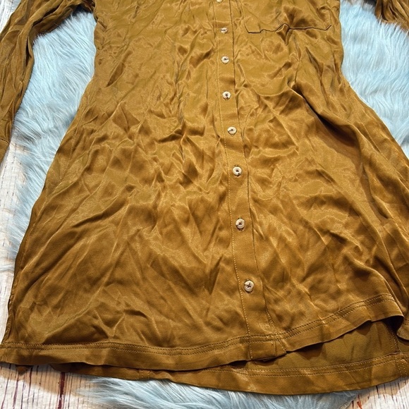 NWT Anthropologie Pilcro Long Sleeve Silky Mini Dress sz 2 - Picture 8 of 13